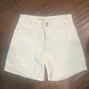 Pilcro White Denim High Rise Shorts 24 EUC